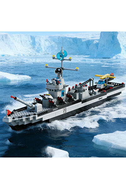 Choice بدون صندوق، مع 3 دمى، نموذج سفينة حربية ضخمة الحجم، نموذج سفينة عسكرية...