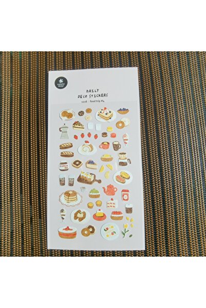 Choice ١١١٦ رحلة طعام ٤ مستوردة من كوريا، ملصقات ورقية لشاي حلوى سويت ديزرت، ...