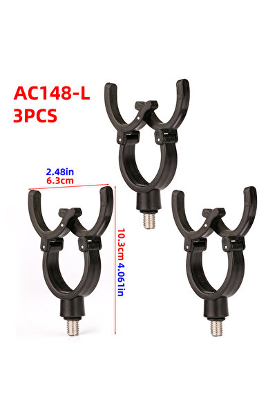 HIRISI 3 قطع حامل صنارة صيد قابل للتعديل على الطراز الأوروبي، مشبك تثبيت الصن...