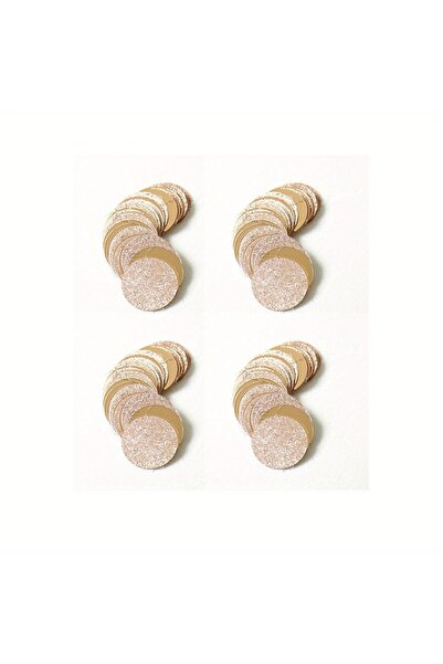 Choice Champagne Gold 4pcs Glittering Champagne Golden Paper Circle Dots Garl...