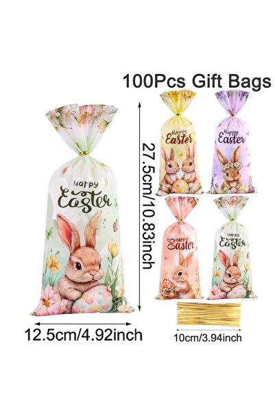 choice2 كما هو موضح، 100 قطعة، 25/50/100 قطعة، أكياس حلوى على شكل أرنب لطيف ل...