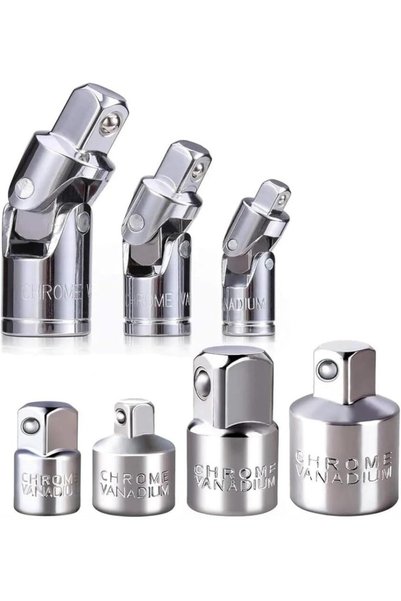 Choice 90Degree 7PCS Ratchet Wrench Socket Converter Sleeve Head Adapter 1/2 ...