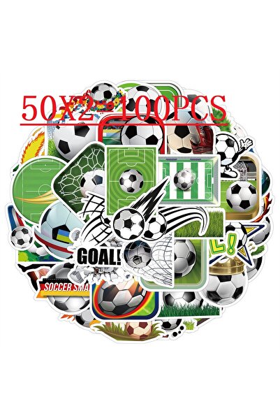 Choice1 100PCS 50/100PCS Football Graffiti Stickers Sports Ball Waterproof De...