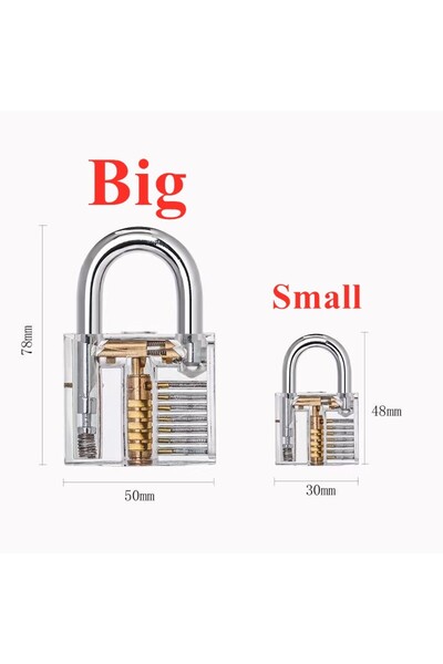 Choice أقفال كبيرة وصغيرة للتدريب، لوازم صناعة الأقفال، أقفال نحاسية شفافة، أ...