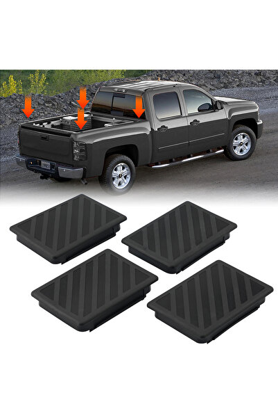 Choice 4pcs Truck Bed Rail Pile Cap For Chevrolet Silverado 2010-2014 GMC Sierra