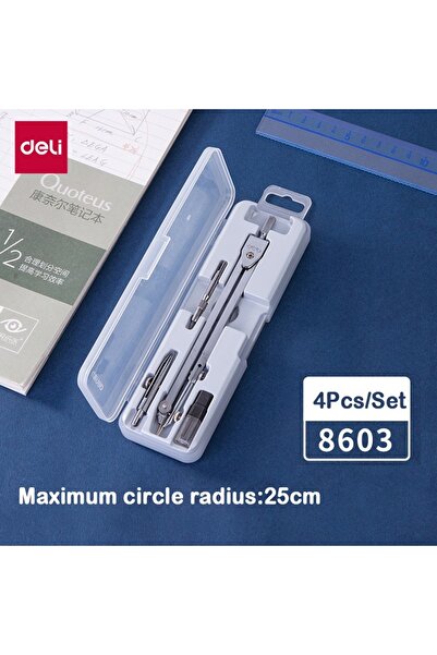 Deli مجموعة بوصلة معدنية، أدوات رسم هندسية احترافية، أدوات مكتبية للطلاب، أدو...