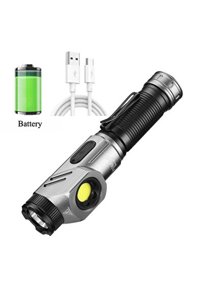 Choice مصباح يدوي صغير محمول بتقنية LED، قابل لإعادة الشحن، مزود بمغناطيس خلف...