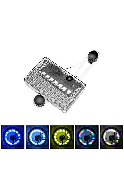 Choice مصباح LED ملون لعجلة الدراجة، قابل لإعادة الشحن، مصباح تحذير جوي للدرا...