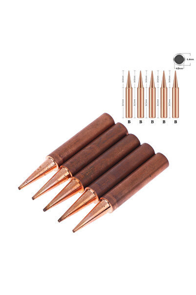 Choice مجموعة رؤوس مكواة لحام نحاسية A3 مكونة من 5 قطع، 900M-T-B، لمحطات اللح...