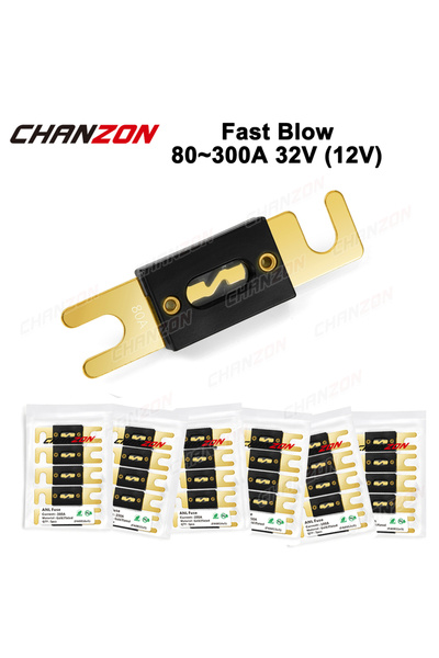 Choice 5 قطع من فيوزات السيارات ANL المطلية بالذهب 100 أمبير، 80، 100، 150، 2...
