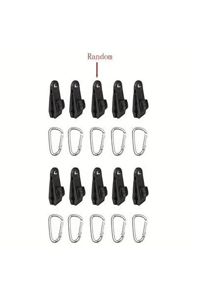 Choice Black20Pcs 20Pcs/Set (10 Tent Clips + 10 Carabiners) Tent Clips, Outdo...