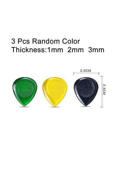 Choice S 1mm 2mm 3mm 3 Pcs Alice Durable Transparent Electric Bass Guitar Pic...