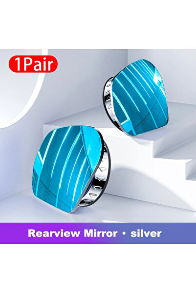 Choice مرآة جانبية فضية اللون من بلاليون، قطعتان، دوارة 360 درجة، بدون إطار، ...