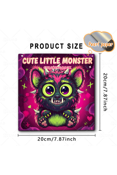 Choice كتاب تلوين وحوش صغيرة لطيفة، 24 صفحة، 20×20 سم، كتاب صور للكبار، 24 صف...