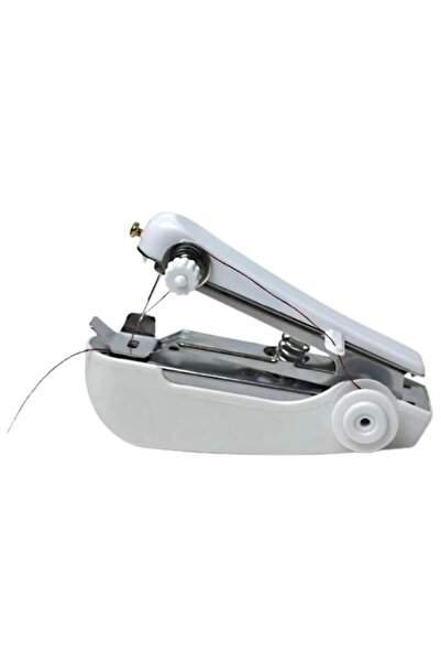 Choice WHITE Handheld Sewing Machine Portable Handy Stitch Mini Manual Sewer ...