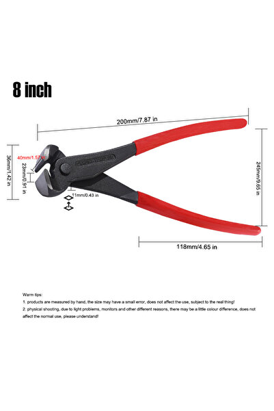 choice2 كماشة سحب المسامير مقاس 8 بوصات، كماشة قطع، كماشة نجار، كماشة سحب الد...