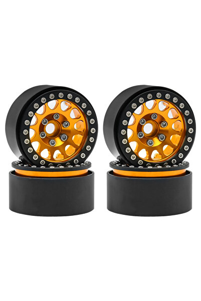 Choice 4 قطع من محاور عجلات MYHRC الذهبية المعدنية مقاس 1.9 بوصة ذات قفل خرزي...