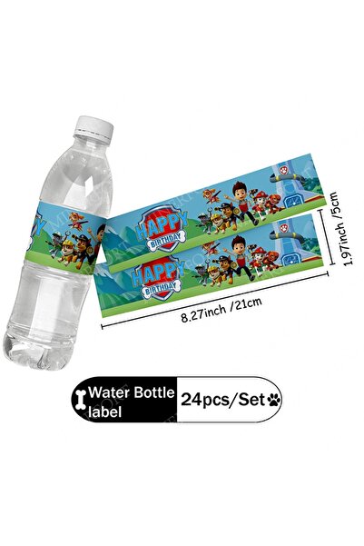 PAW PATROL ملصقات أخرى لزجاجات المياه (24 قطعة) - ملصقات لزجاجات المياه - أكو...