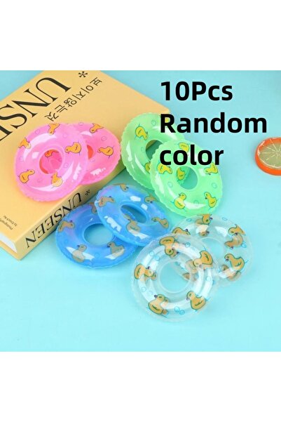 Choice ١٠ قطع من عوامات السباحة الصغيرة بألوان عشوائية، ١٠ قطع من ألعاب حلقات...