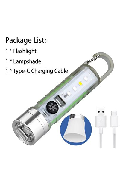 Choice مصباح يدوي LED قوي 511، قابل لإعادة الشحن، مصباح فلورسنت يُعلق على سلس...