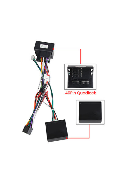 Choice محول كابل XCB-40PIN رباعي القفل ذو 40 سنًا، صندوق كانبوس، سيارة أندروي...