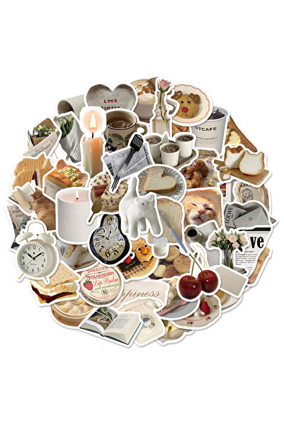 Choice ٥٠ قطعة من ملصقات جرافيتي قطط الخبز الكورية القديمة، لتزيين الأمتعة وا...