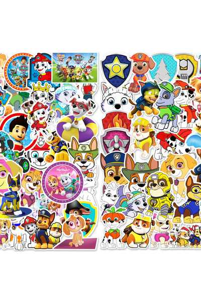 PAW PATROL 100 قطعة من ملصقات كرتونية من مادة PVC، ألعاب، زينة يدوية، مقاومة ...