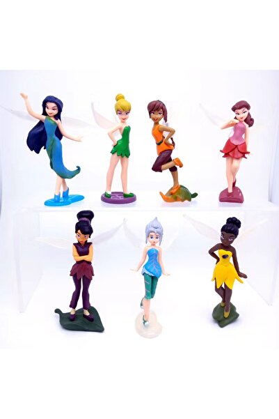 Choice مجموعة من 7 قطع، دمى شخصيات أميرات تينكربيل الصغيرة، ألعاب كرتونية للأ...