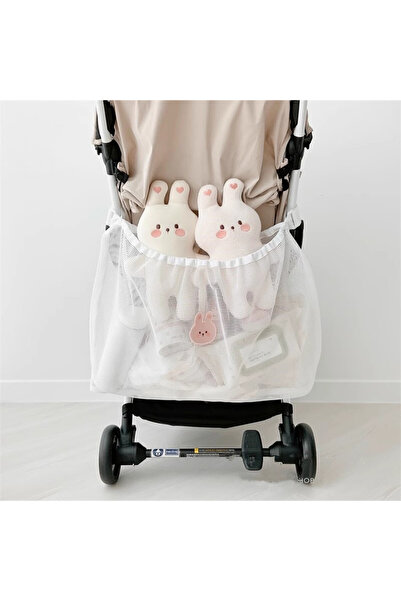 Choice White Mesh Stroller Bag Nappy Organizer Reusable Stroller Hanging Bag ...