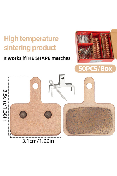 Choice 25 زوجًا من وسادات فرامل قرصية للدراجات من VXM بلون عنابي، مصنوعة بتقن...