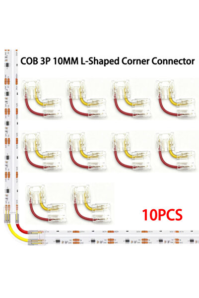 Choice4 10 قطع موصلات مصابيح LED من نوع COB ثلاثية الأطراف، 10 مم، على شكل حر...