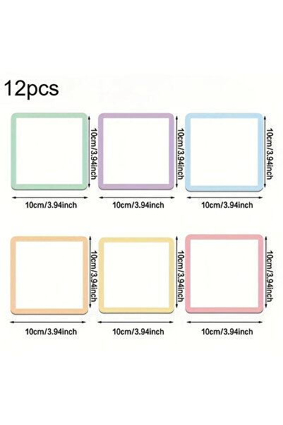 Choice مجموعة متنوعة الألوان - 12 قطعة من لوحات الملاحظات المغناطيسية القابلة...