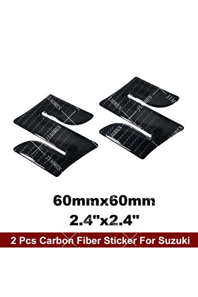 Suzuki ملصق ثلاثي الأبعاد من ألياف الكربون مقاس 6x6 سم، ملصق لخزان وقود الدرا...