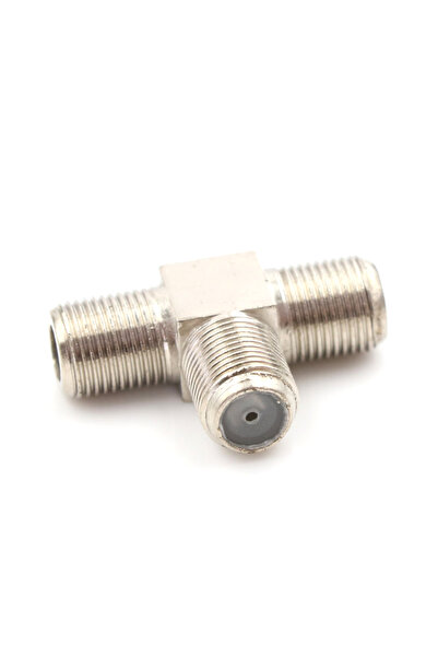 Choice كابل محول مقسم وموصل فضي اللون من نوع F إلى T، مزود بوصلة تلفزيونية مج...