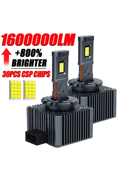 choice2 مصابيح أمامية LED فائقة السطوع D3S D3R D8S سهلة التركيب، بقوة 6000 كل...