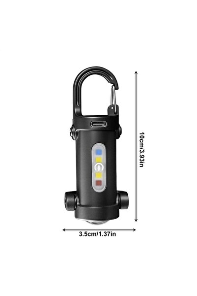 Choice Black Small Flashlights Powerful Keychain USB Rechargeable Multi-Mode ...