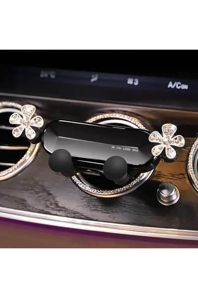 Choice حامل هاتف بتصميم زهرة ماسية مرصعة بالكريستال، مصنوع من سبيكة معدنية، ي...