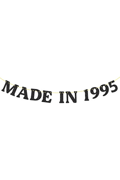 Choice black 30th Birthday Decorations Made in 1995 Banner Glitter Cheers to ...