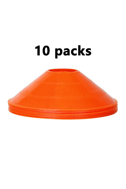 Choice مجموعة من 10 أقماع برتقالية اللون، قطرها 12.5 سم، مزودة بلوحة شعار دائ...