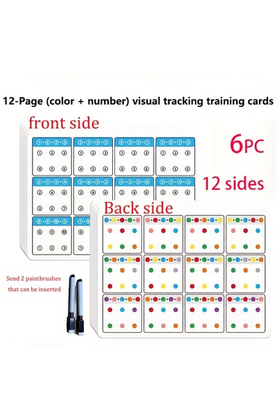 Choice green 6-Sheet Erasable Pen Training Link Cards - Visual Tracking Focus...