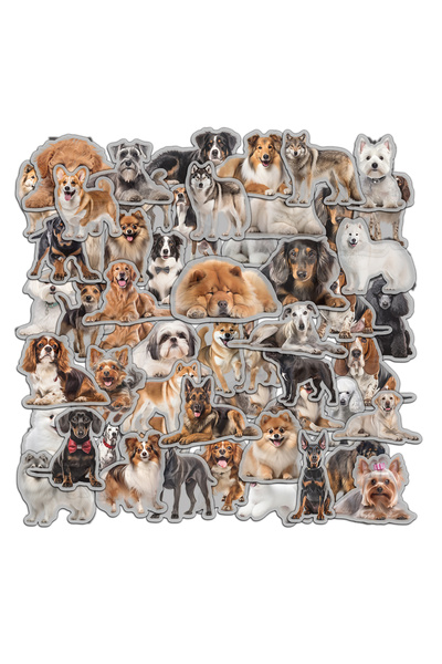 Choice ٥٠ قطعة من مجسمات الكلاب المتنوعة، غير المتكررة، والمتوفرة في سلاسل مخ...