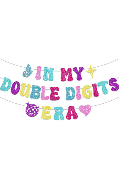 Choice لافتة "أرجواني في مرحلة العشرة"، فتاة تبلغ من العمر 10 سنوات، إكليل "إ...