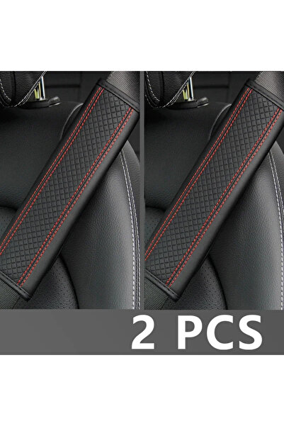 choice2 Red 2PCS Car Accessories, Seat Belt Shoulder Protection, PU Leather S...