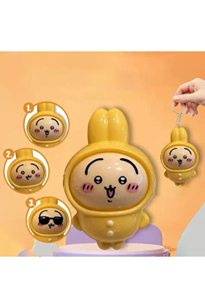 Choice C 1 قطعة بيجامة تشيكاوا معلقة لتغيير الوجه - سلسلة الفينيل Usagi/Hachi...