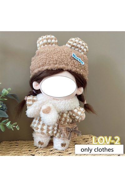 Choice ملابس فقط ليوم جميل لدمية قطنية قطيفة مقاس 20 سم، طقم ملابس شتوية جميل...