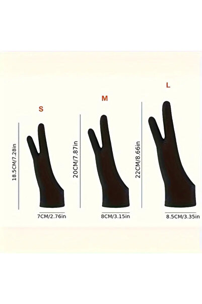 Choice قفازات رسم واحدة، قفازات رسم رقمية، قفازات لوحية، إصبعان، ناعمة ومرنة ...