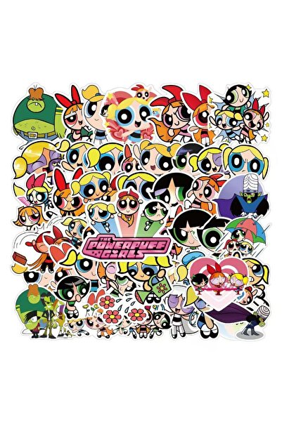 Choice 50 قطعة من ملصقات باوربف غيرلز المخصصة للرسوم المتحركة، مقاومة للماء، ...
