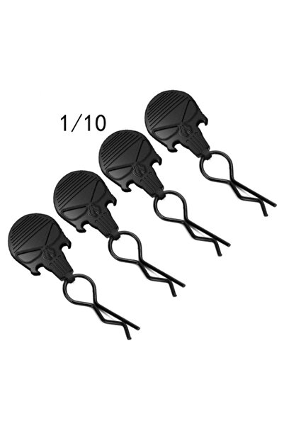 Choice 10-Black 10 Universal RC Car Body Clips w/Pull Tabs Black or White R P...