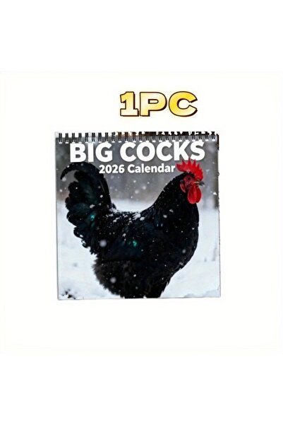 Choice 1PC 2026 Big Roosters Fun Rooster Calendar - Thickened Spiral Binding ...