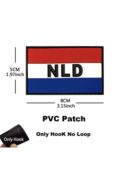 Choice 09-Red White Blue Netherlands Flag Tactical Emblem Applique,PVC Dutch ...